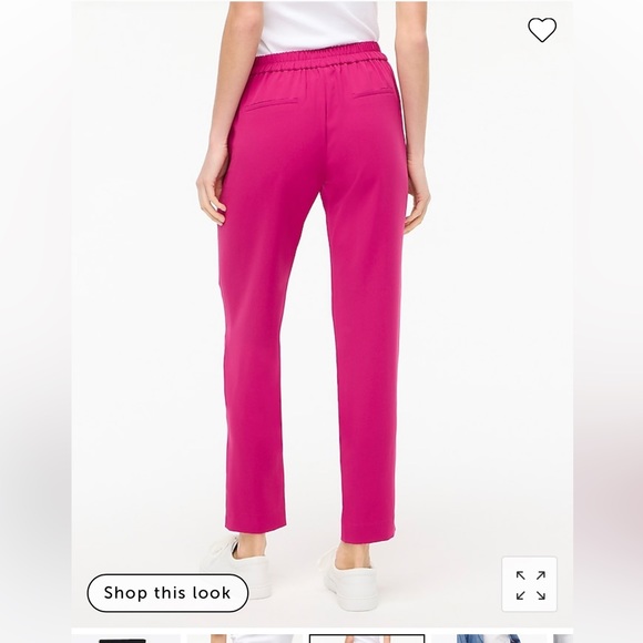 J by J Crew Jamie pant w elastic waist trousers sz 2 navy blue - Picture 8 of 9